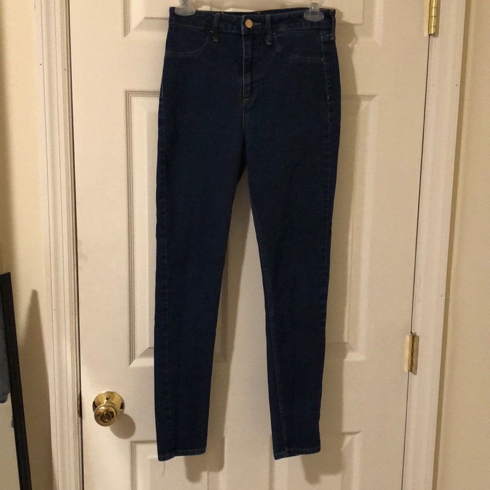 Blue highwaisted skinny jeans